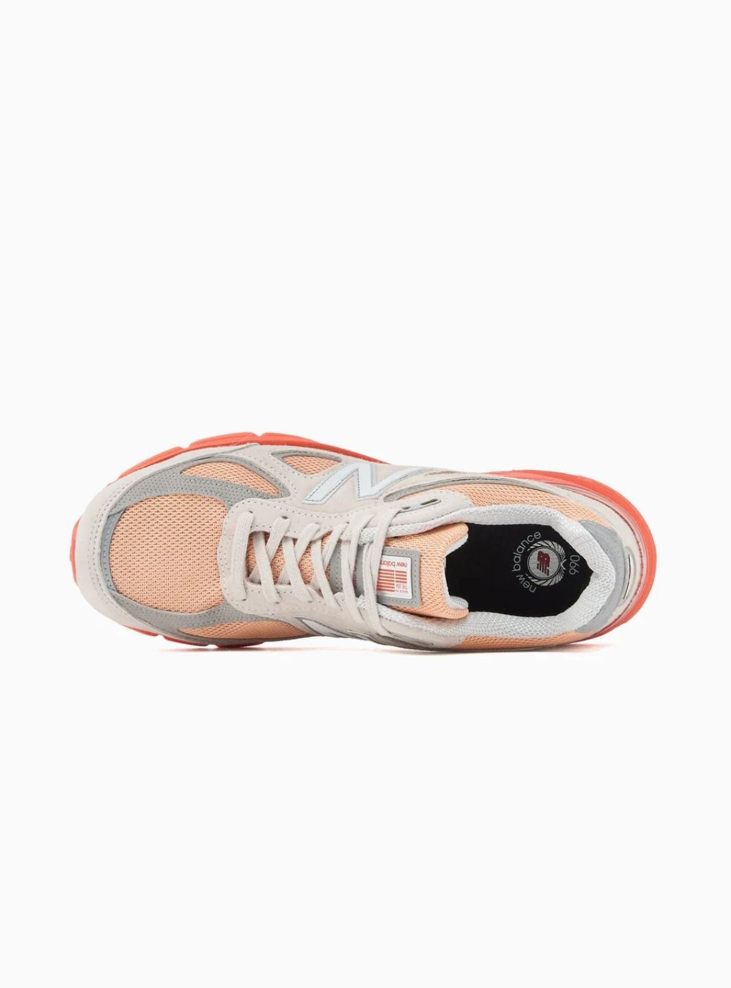 New Balance 990v4 MiUSA Moonbeam Tangerine Heat - U990MO4 | ResellZone