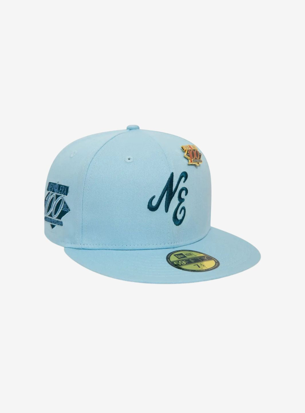 New Era Anniversary Script 59FIFTY Light Blue Pin Cap | ResellZone