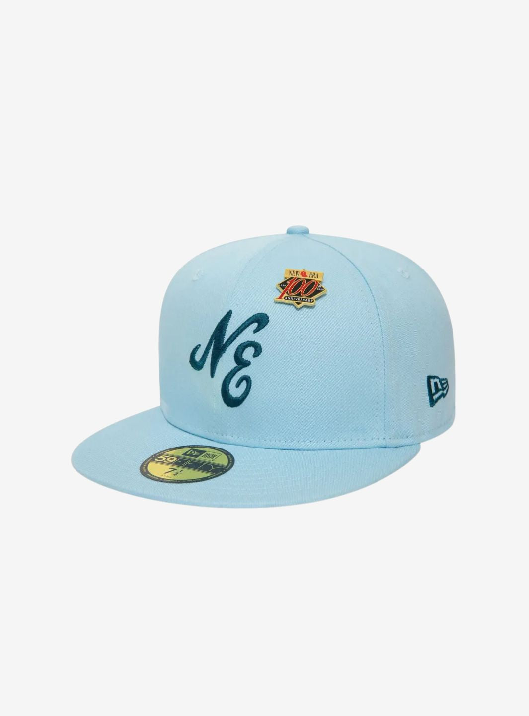 New Era Anniversary Script 59FIFTY Light Blue Pin Cap | ResellZone