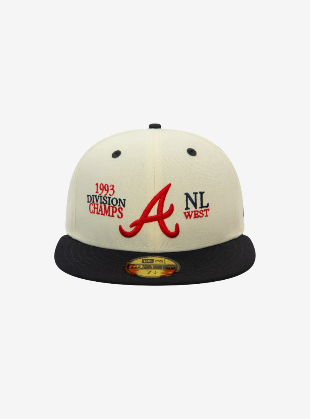 New Era Atlanta Braves MLB 93 59FIFTY Division Chrome White Cap | ResellZone