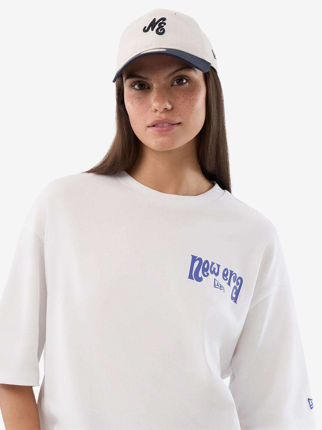 New Era Fun Graphic Oversized T-Shirt White - 60856181 | ResellZone