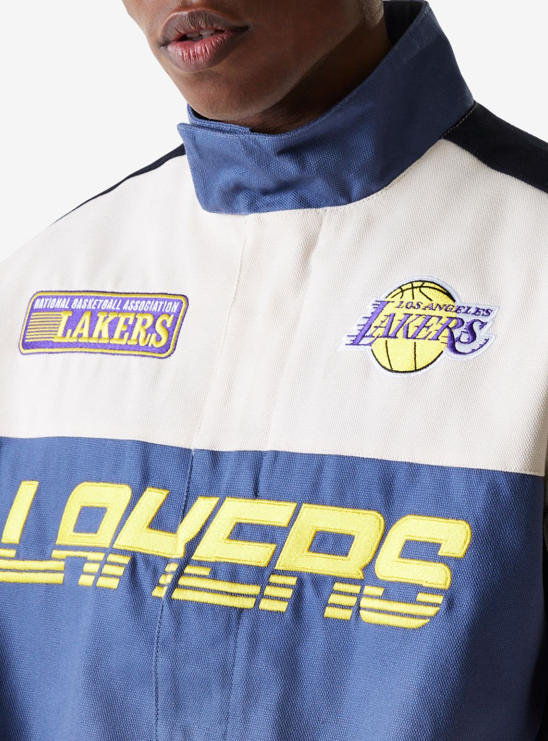 New Era LA Lakers NBA Dark Blue Motorsports Jacket - 60684335 | ResellZone