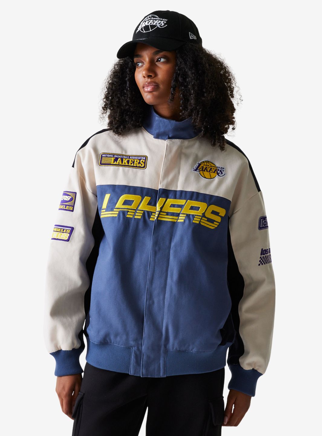 New Era LA Lakers NBA Dark Blue Motorsports Jacket - 60684335 | ResellZone