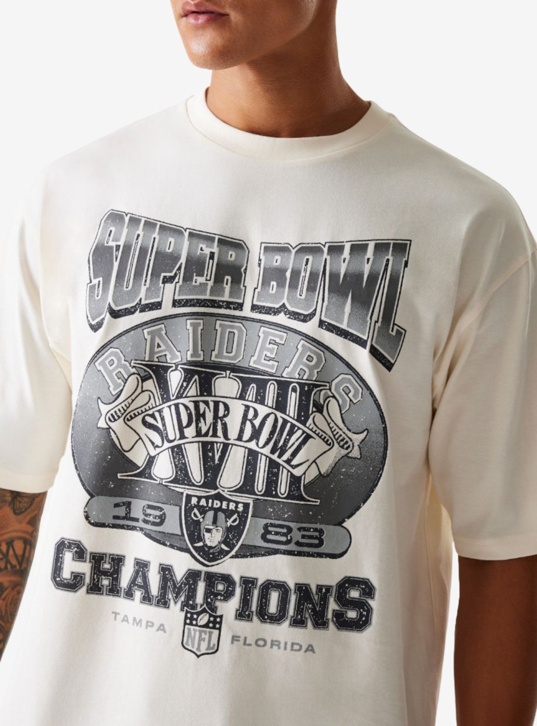 New Era Las Vegas Raiders NFL Super Bowl Open White Oversized T-Shirt - 60667909 | ResellZone