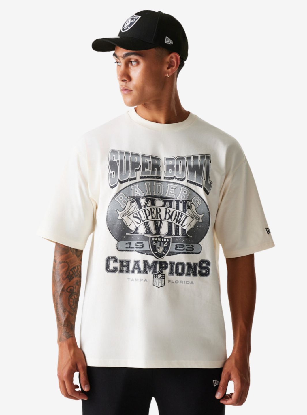 New Era Las Vegas Raiders NFL Super Bowl Open White Oversized T-Shirt - 60667909 | ResellZone