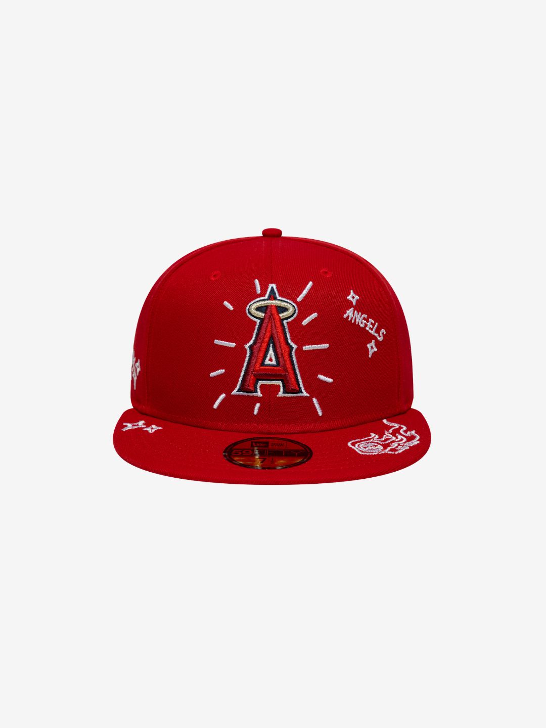 New Era Los Angeles Anaheim 59FIFTY Fitted Cap Red Scribble | ResellZone