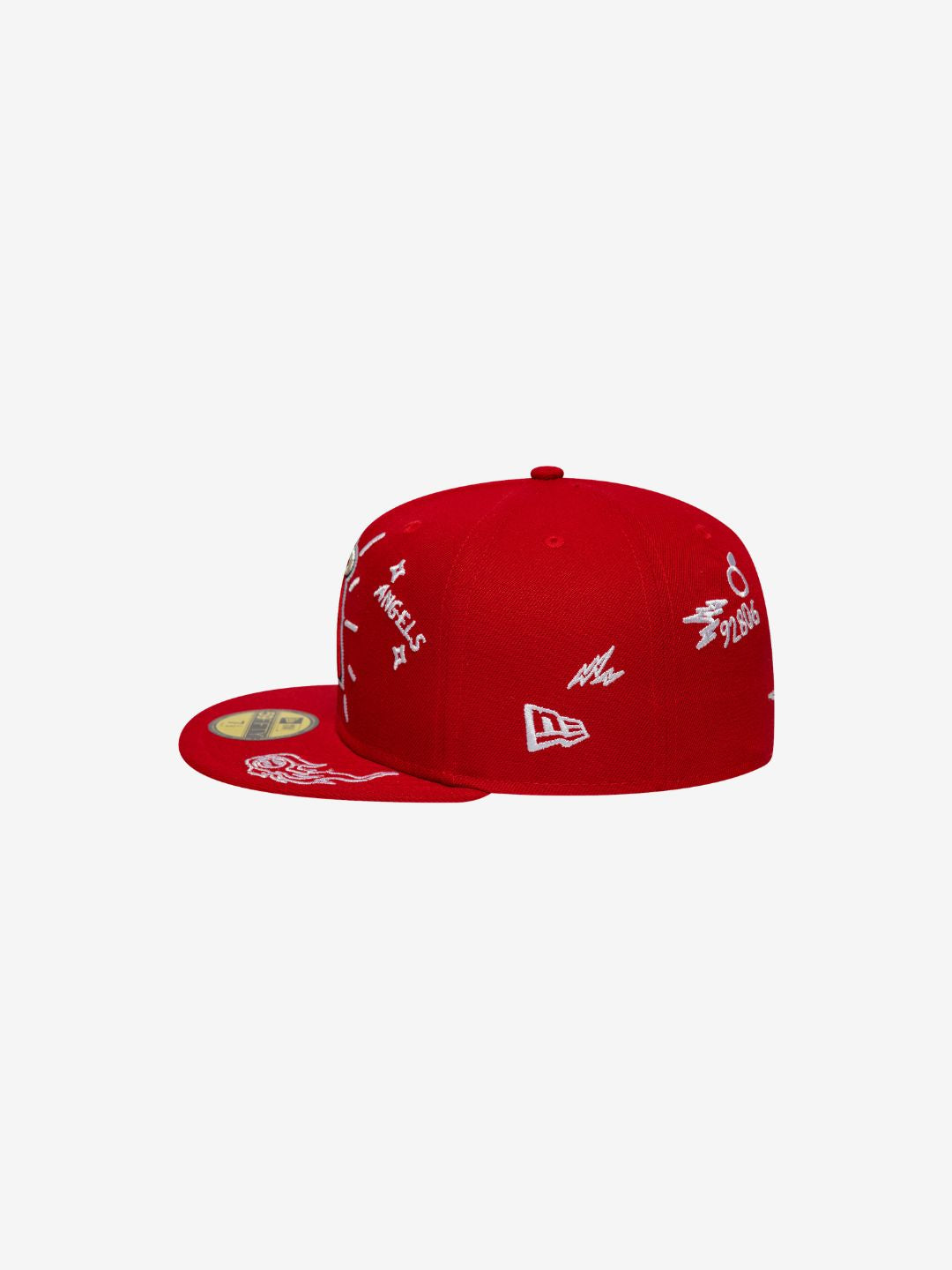 New Era Los Angeles Anaheim 59FIFTY Fitted Cap Red Scribble | ResellZone