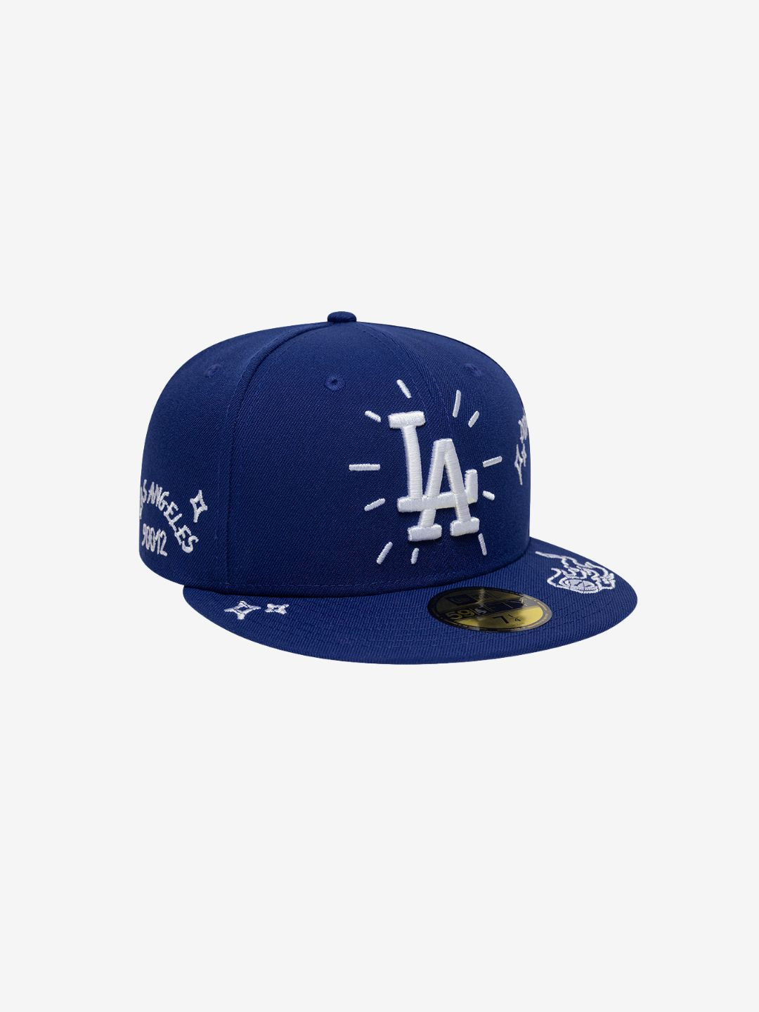 New Era Los Angeles Dodgers Scribble MLB 59FIFTY Blue Fitted Cap | ResellZone