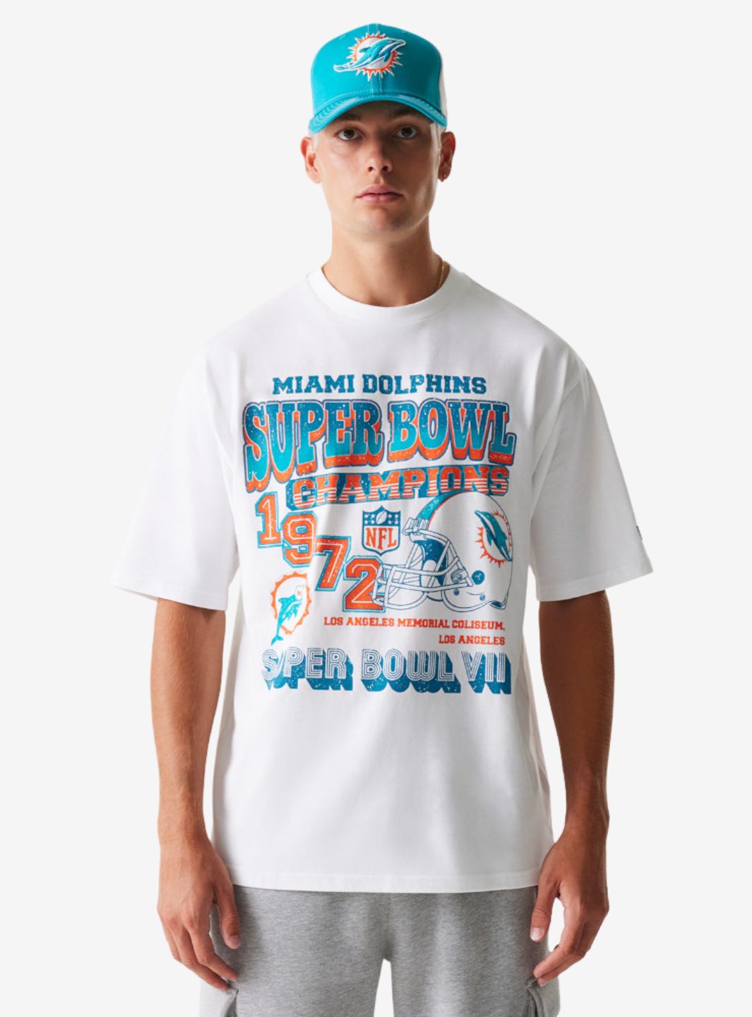 New Era Miami Dolphins NFL Super Bowl White Oversized T-Shirt - 60667919 | ResellZone