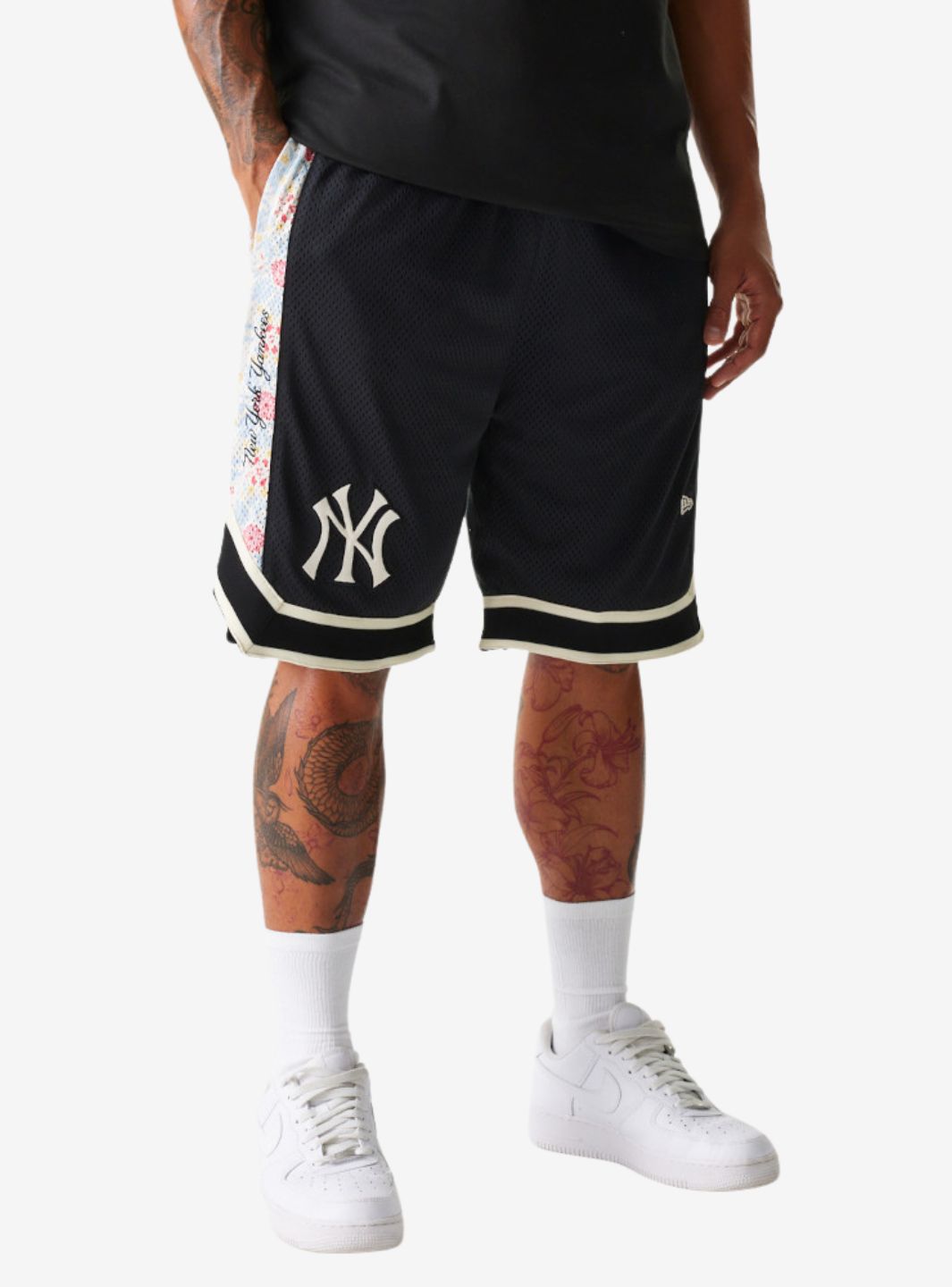 New Era New York Yankees MLB Infill Black Mesh Shorts - 60667831 | ResellZone