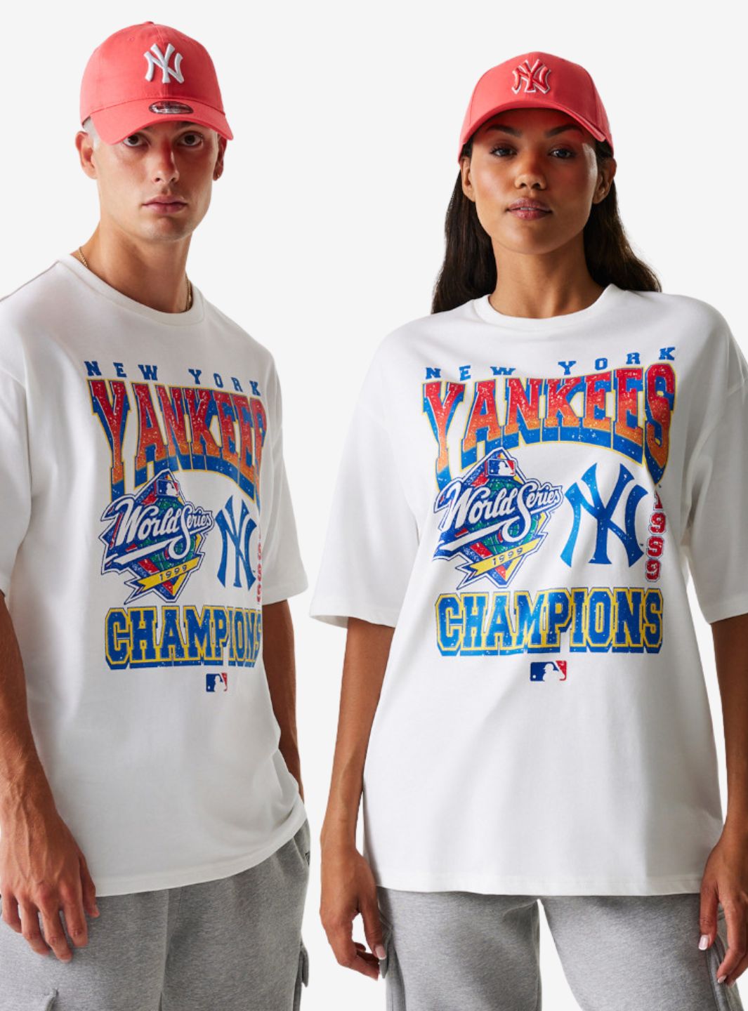 New Era New York Yankees MLB World Series White Oversized T-Shirt - 60667817 | ResellZone