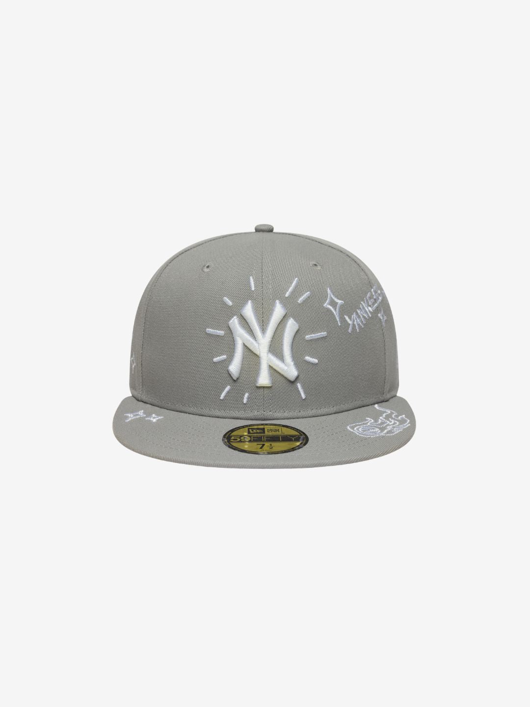 New Era New York Yankees Scribble MLB 59FIFTY Grey Fitted Cap | ResellZone