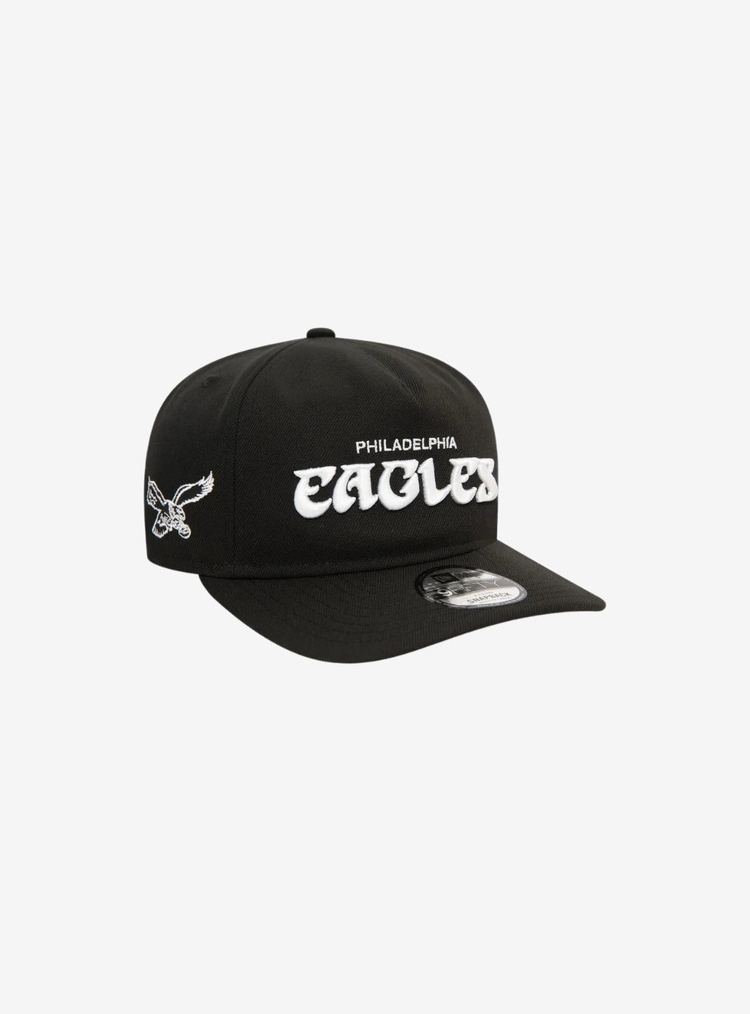 New Era Philadelphia Eagles NFL Curved Brim 9FIFTY A-Frame Coaches Black Snapback Cap | ResellZone