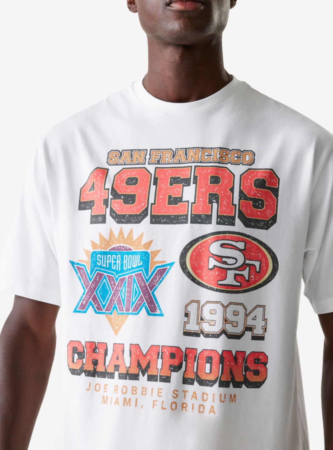 New Era San Francisco 49ers NFL Super Bowl White Oversized T-Shirt - 60667913 | ResellZone