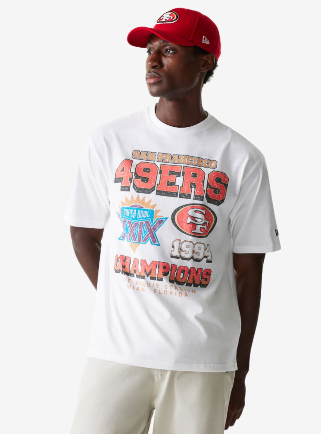 New Era San Francisco 49ers NFL Super Bowl White Oversized T-Shirt - 60667913 | ResellZone