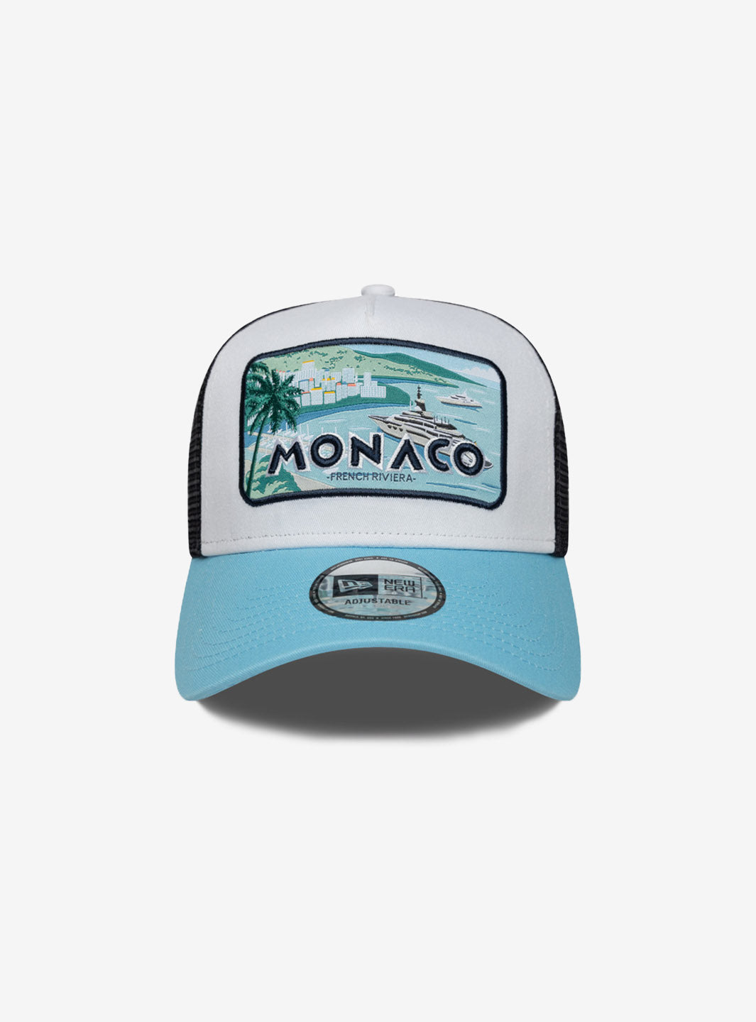 New Era Summer Monaco Pastel Blue 9FORTY A-Frame Trucker Adjustable Cap - 60667458 | ResellZone