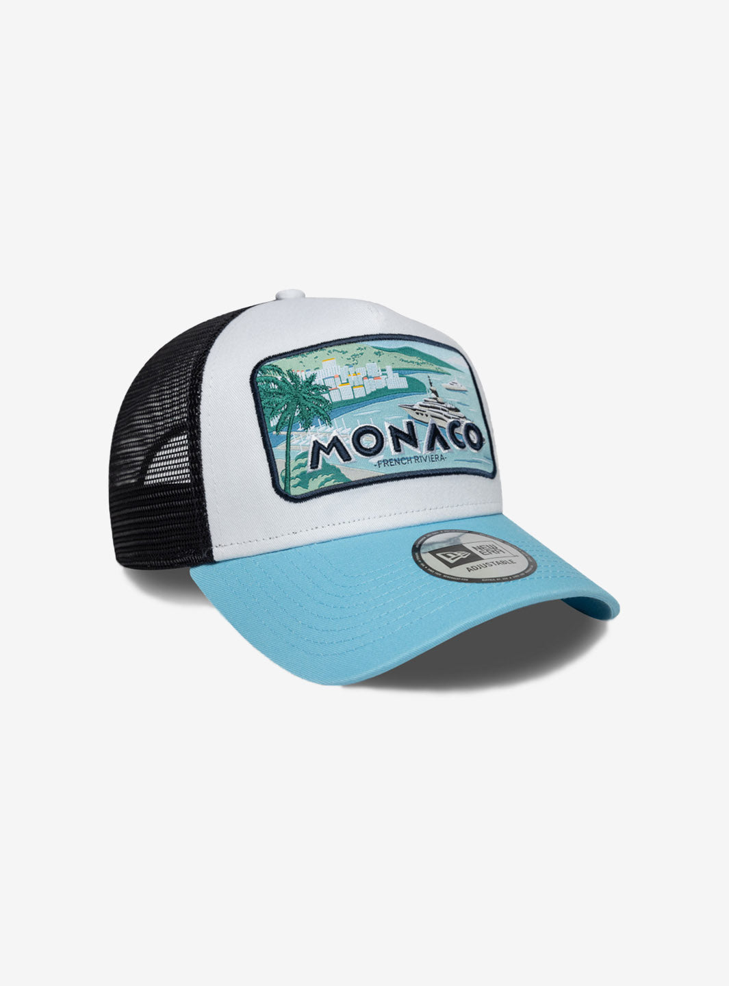 New Era Summer Monaco Pastel Blue 9FORTY A-Frame Trucker Adjustable Cap - 60667458 | ResellZone