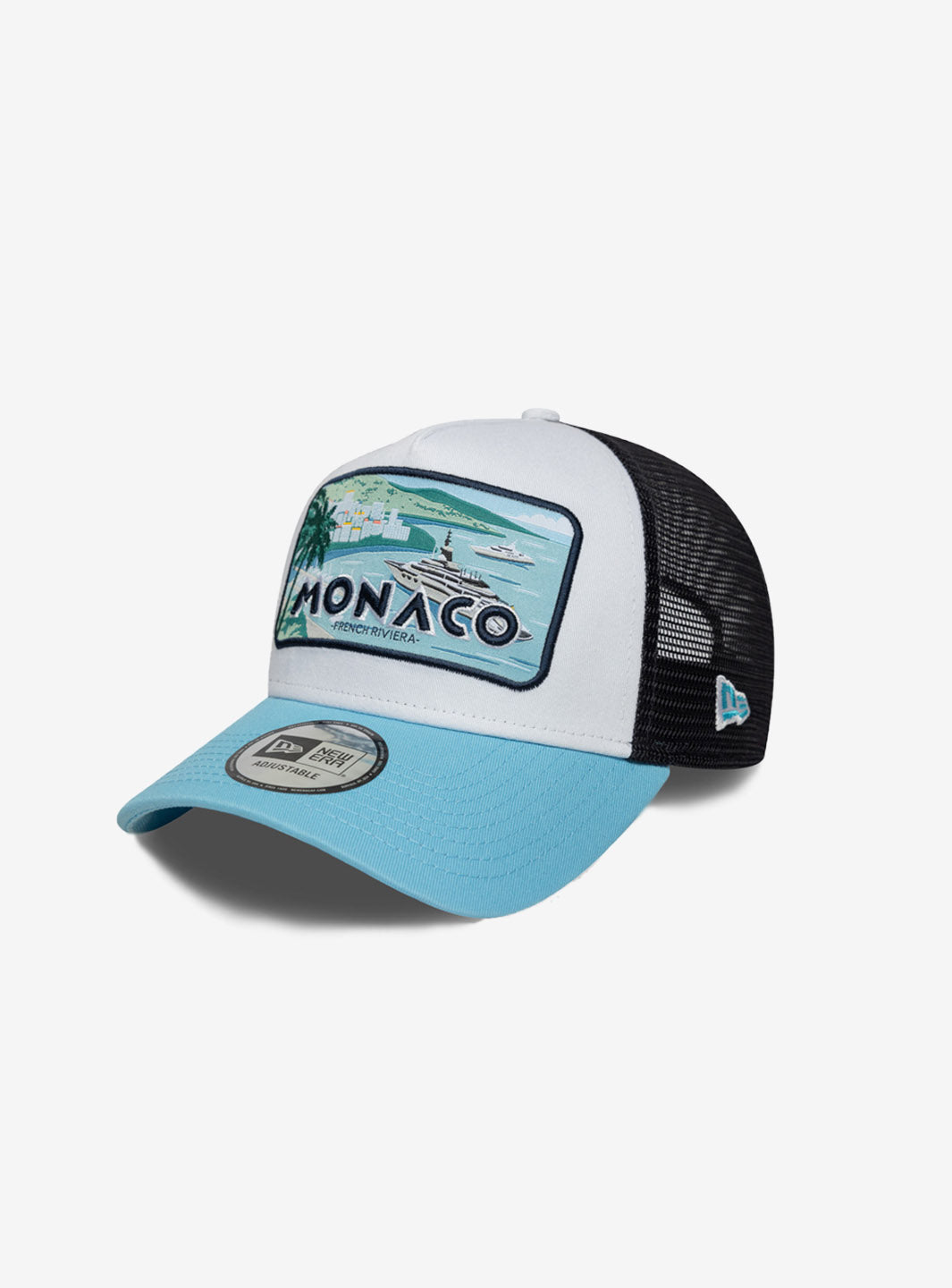 New Era Summer Monaco Pastel Blue 9FORTY A-Frame Trucker Adjustable Cap - 60667458 | ResellZone