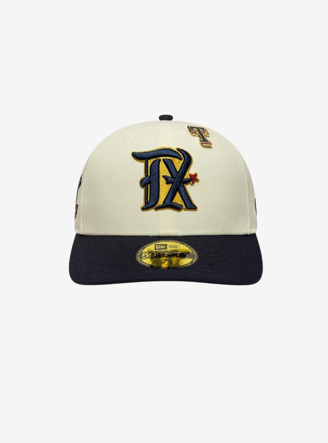 New Era Texas Rangers MLB Pin Cream & Navy 59FIFTY Fitted Cap - 60915730 | ResellZone