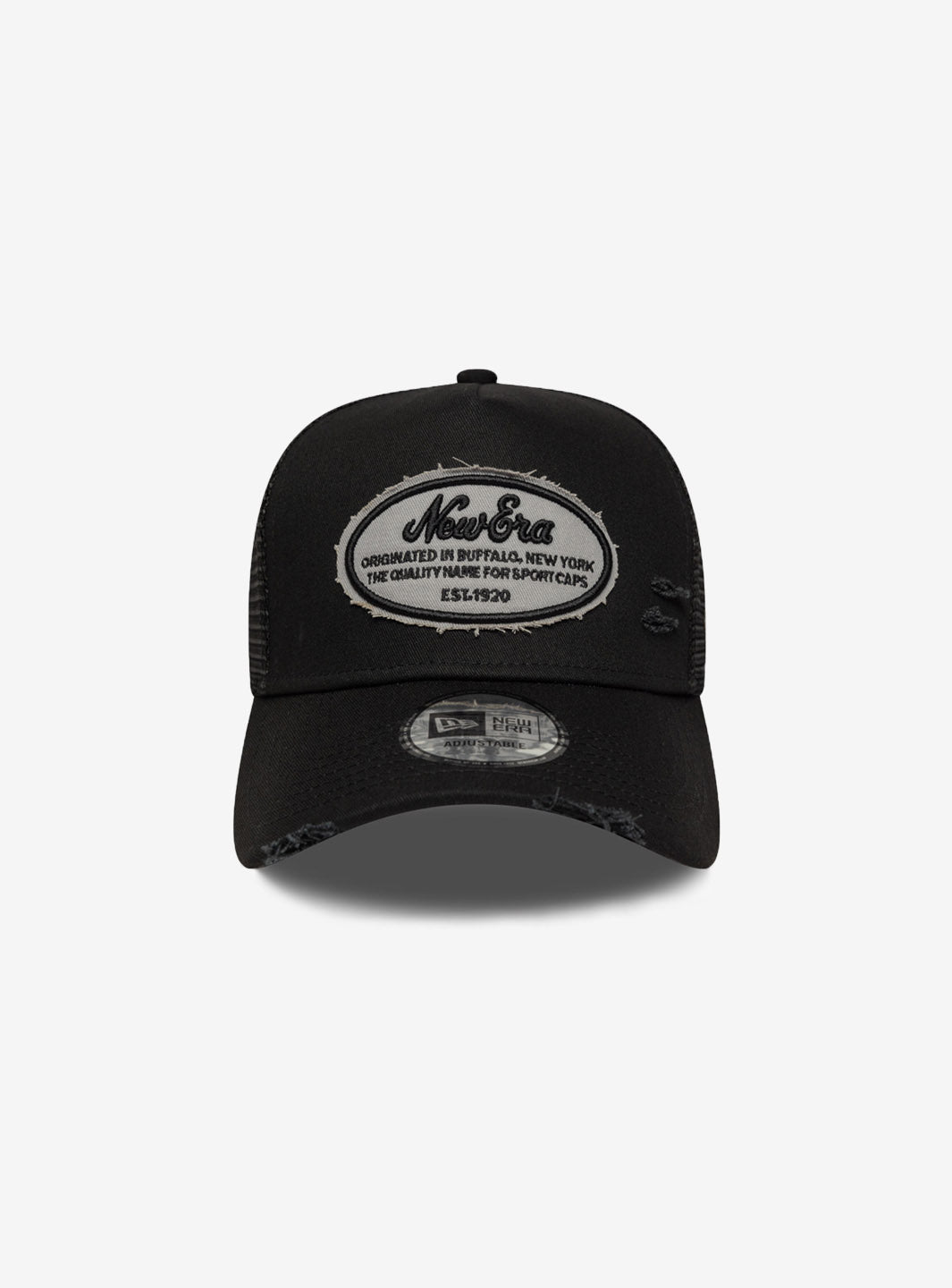 New Era Trucker Black Distressed | ResellZone