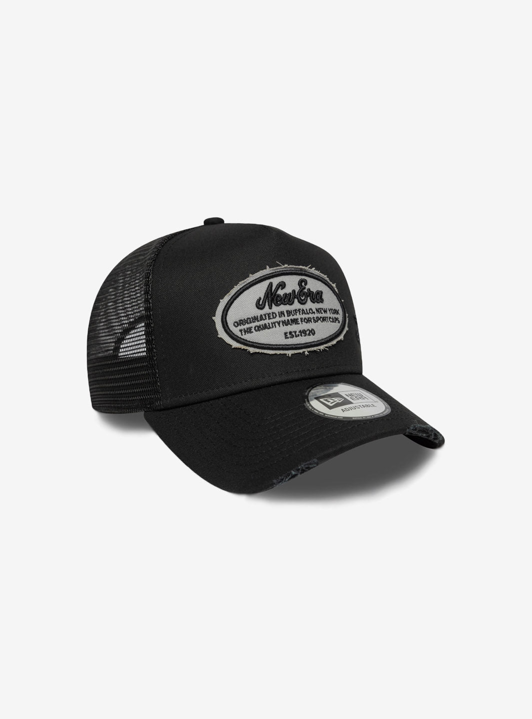 New Era Trucker Black Distressed | ResellZone