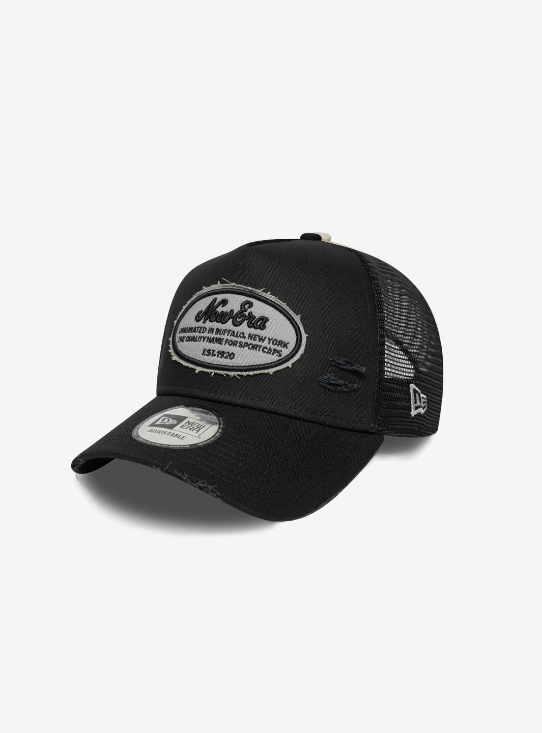 New Era Trucker Black Distressed | ResellZone