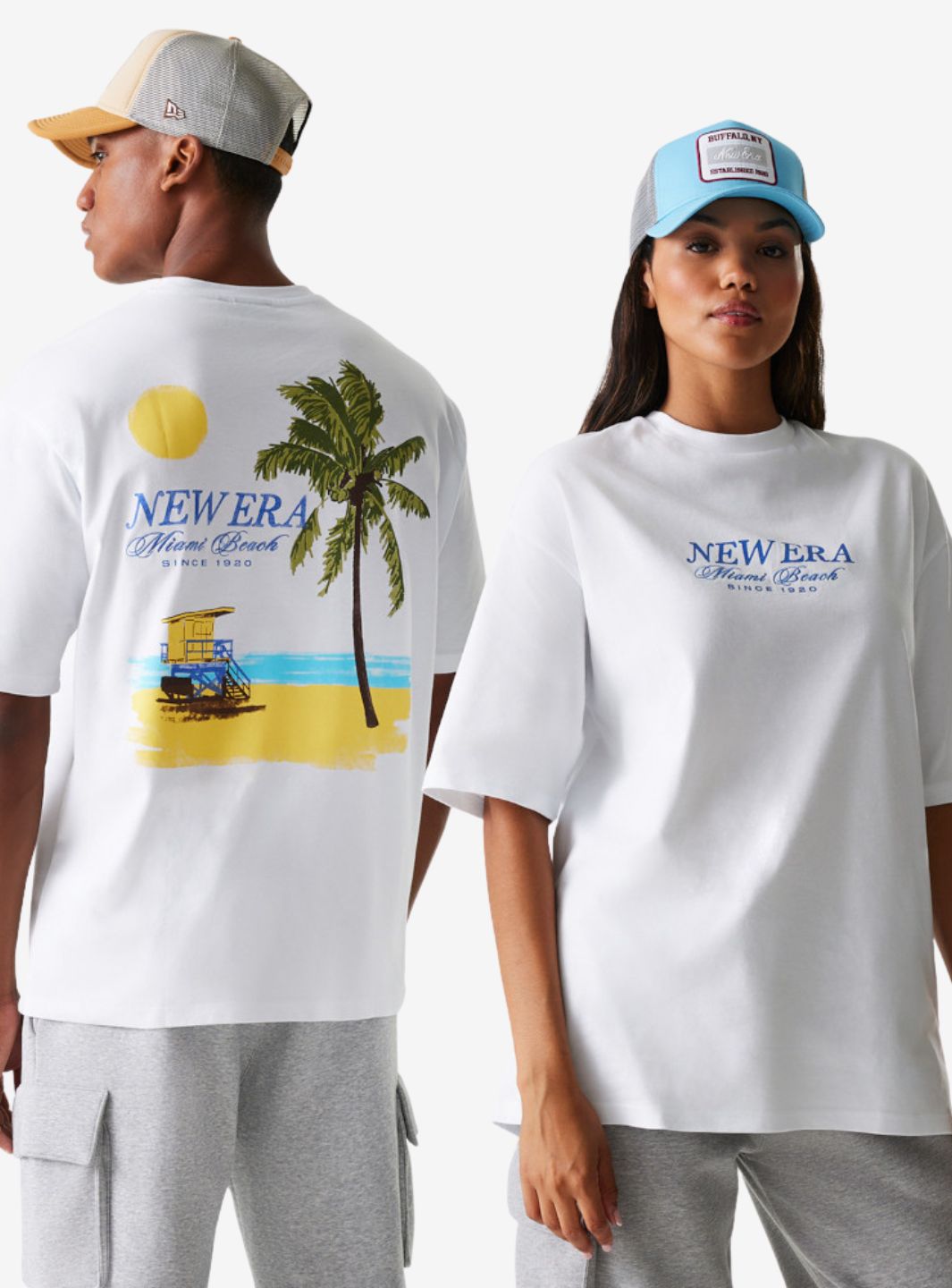 New Era Vacation Graphic Oversized T-Shirt White - 60667789 | ResellZone
