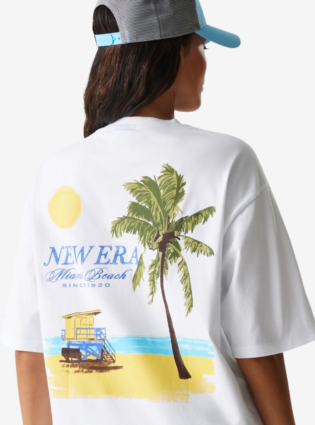 New Era Vacation Graphic Oversized T-Shirt White - 60667789 | ResellZone