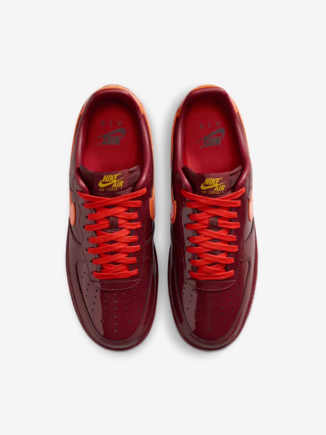 Nike Air Force 1 Low Patent Leather Dark Team Red Safety Orange - IO4489-601 | ResellZone