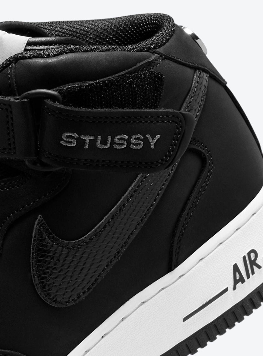 Nike Air Force 1 Mid Stussy Black White - DJ7840-001 | ResellZone