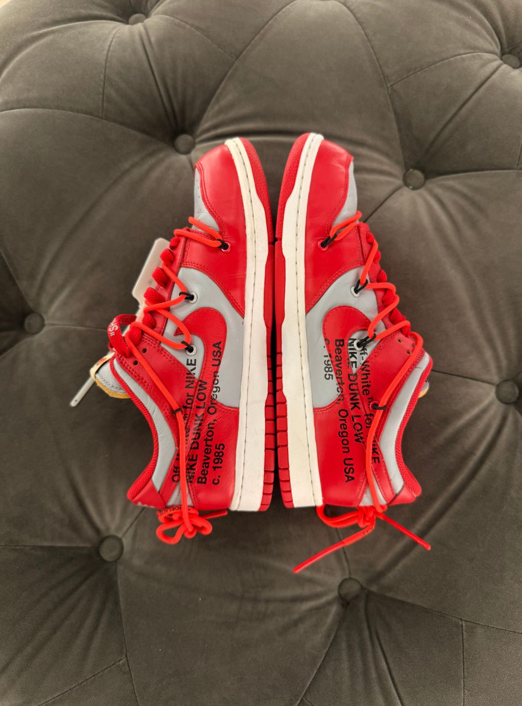 Nike Dunk Low Off-White University Red - Sneakers Usate | ResellZone