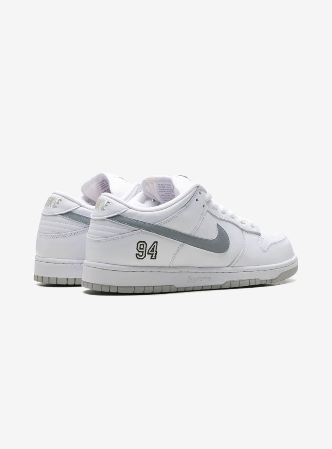 Nike SB Dunk Low Supreme 94 White Metallic Silver - HQ8487-100 | ResellZone
