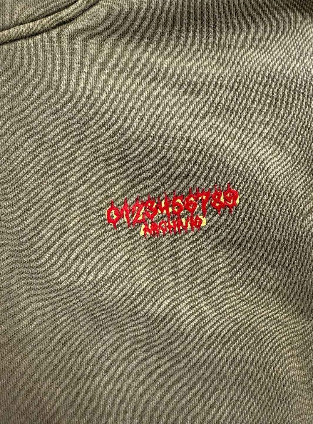 Numeri Archivio Hooded Sweatshirt Washed Olive | ResellZone