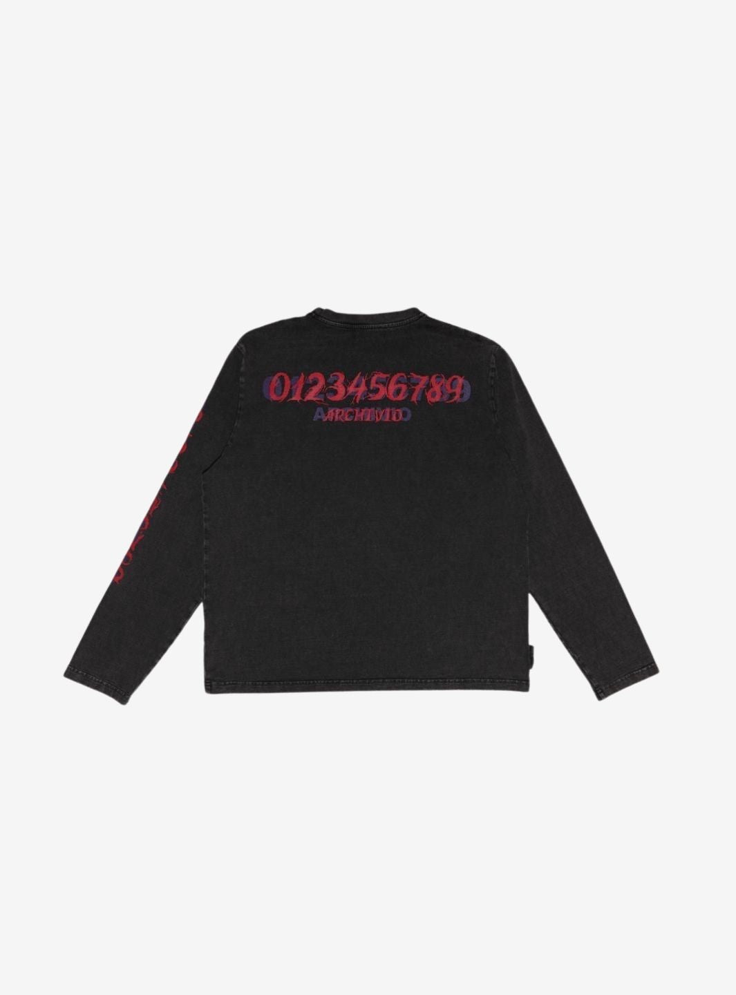 Numeri Archivio Longsleeve Washed Black Red | ResellZone