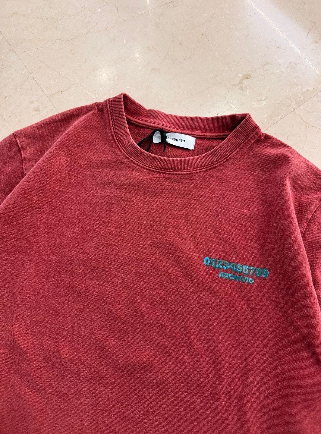 Numeri Archivio Longsleeve Washed Burgundy | ResellZone