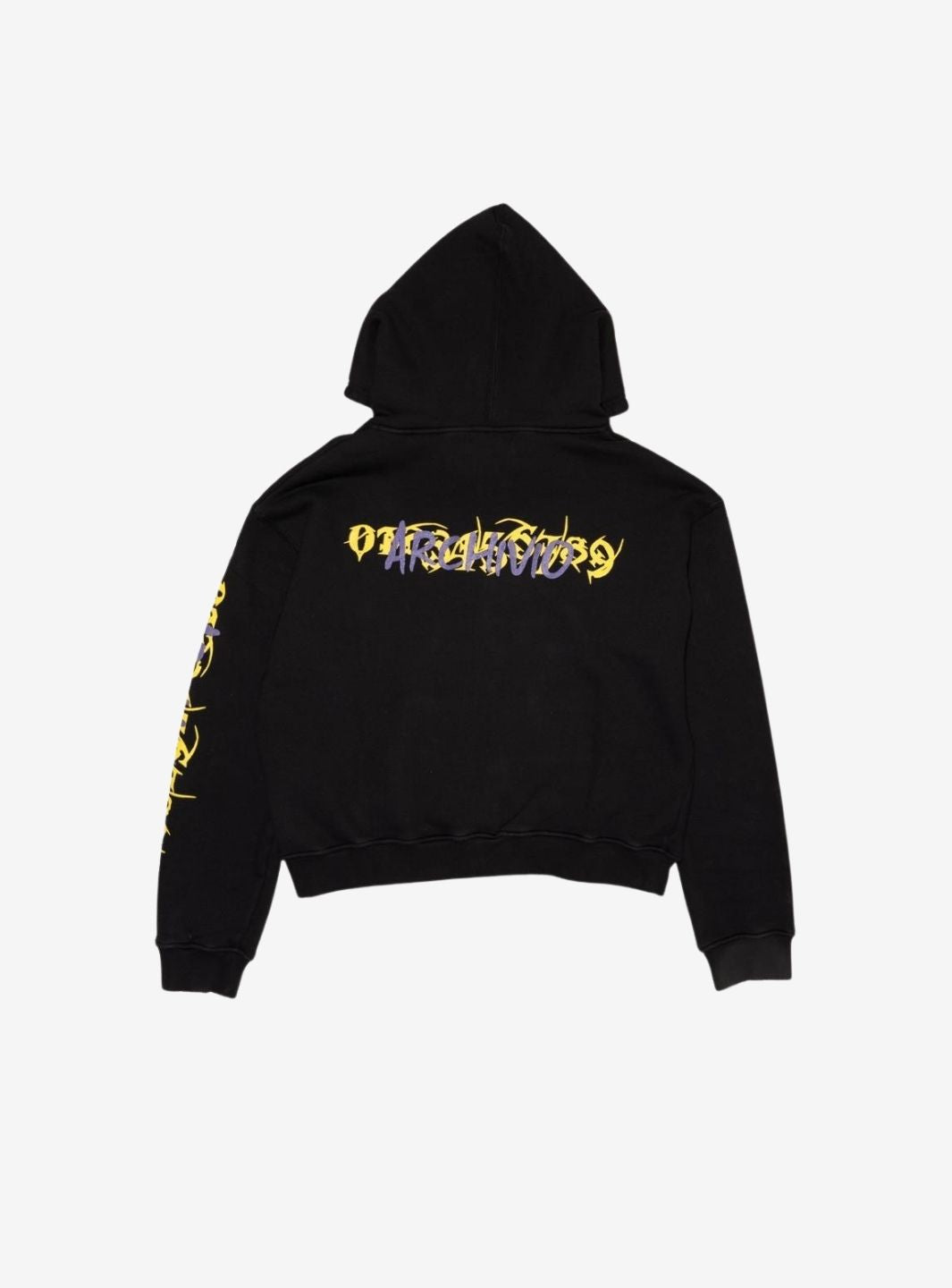 Numeri Archivio Zip Up Hooded Sweatshirt Black Yellow Purple | ResellZone
