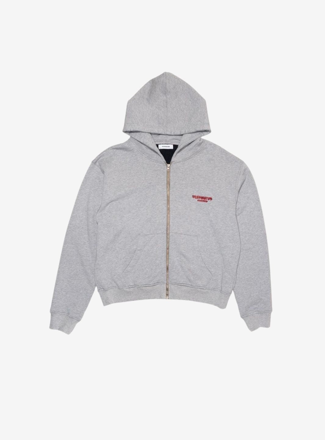 Numeri Archivio Zip Up Hooded Sweatshirt Grey Melange Red | ResellZone