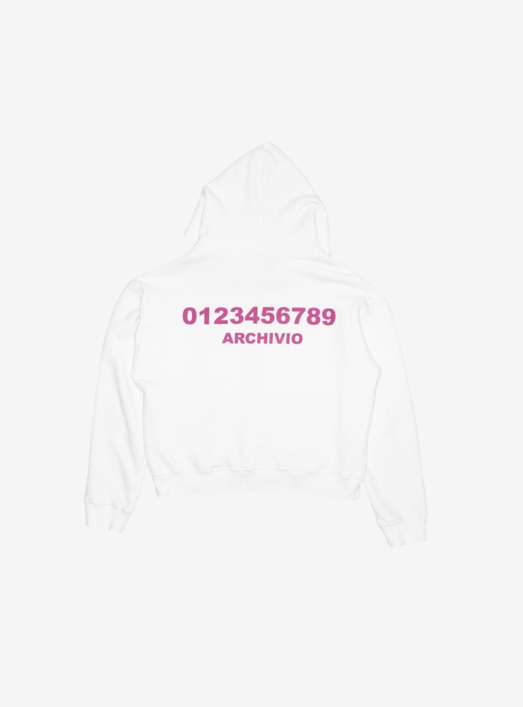 Numeri Archivio Zip Up Hooded Sweatshirt White Fucsia | ResellZone