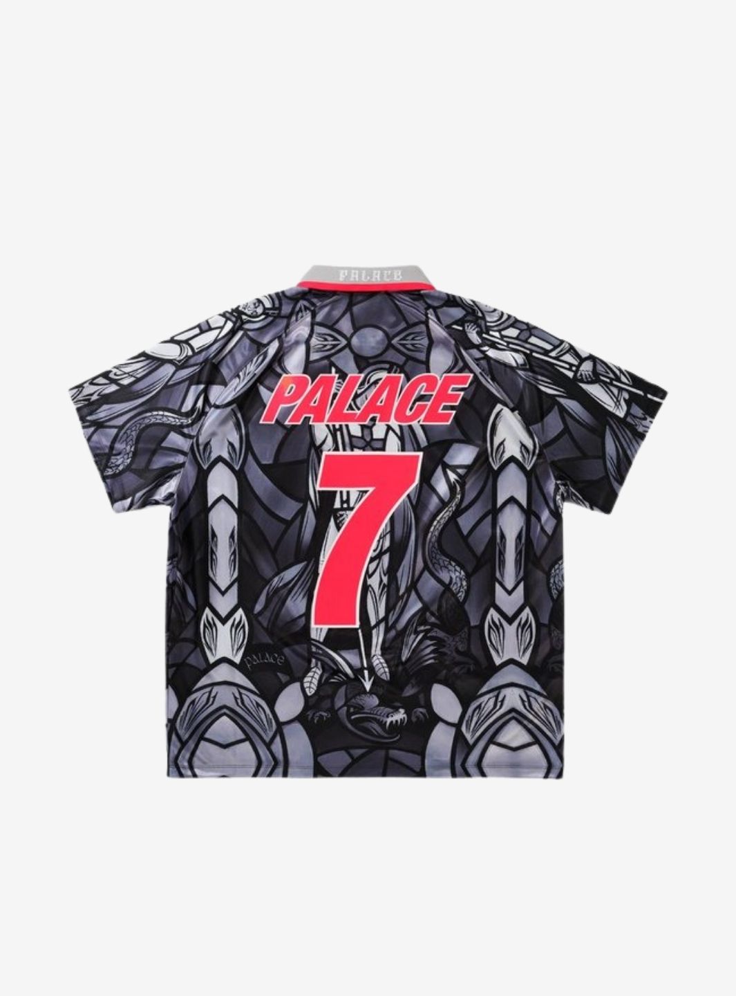 Palace x Nike England Dri-FIT Football Jersey Pewter Grey/Bright Crimson | ResellZone