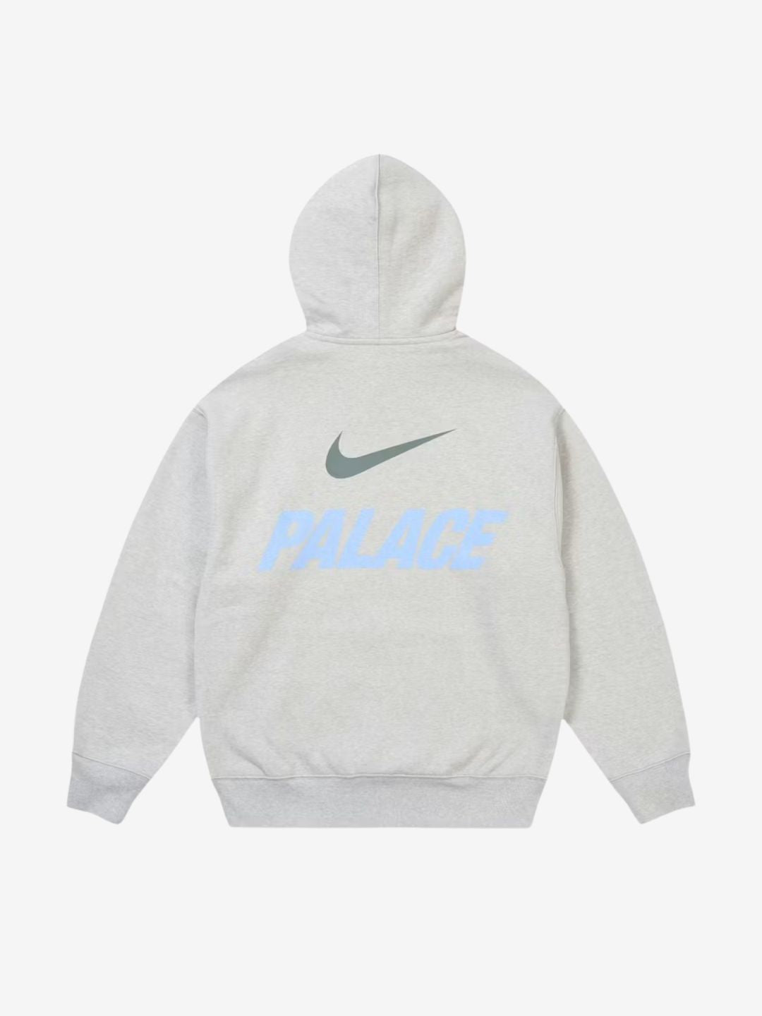 Palace x Nike Font Swoosh Hoodie Grey Marl | ResellZone