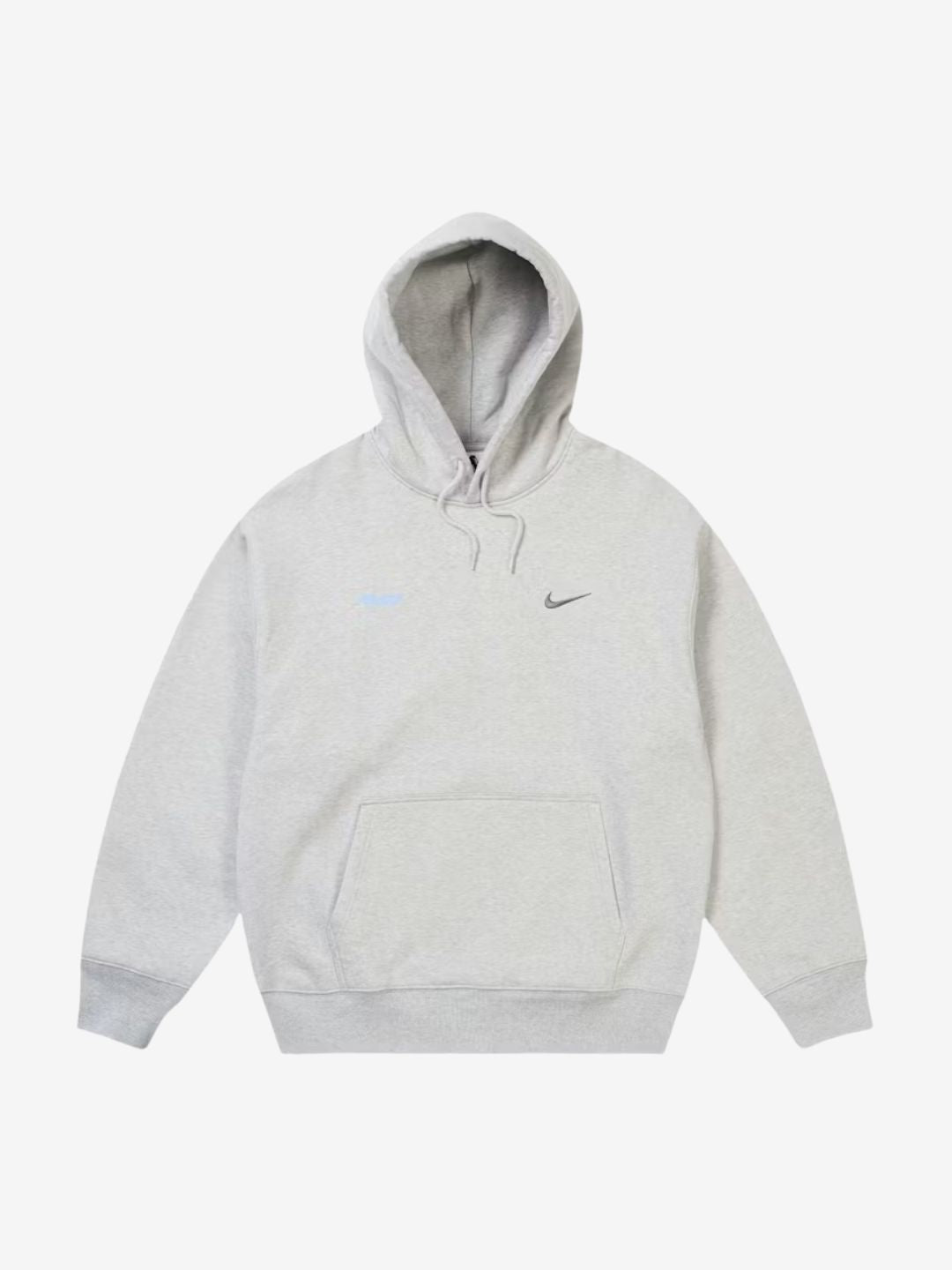 Palace x Nike Font Swoosh Hoodie Grey Marl | ResellZone