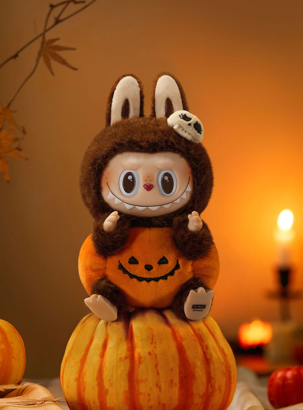Pop Mart Labubu Happy Halloween Party Series-Sitting Pumpkin Vinyl Plush Pendant | ResellZone