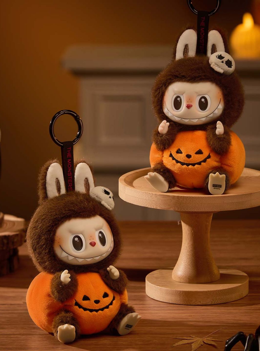 Pop Mart Labubu Happy Halloween Party Series-Sitting Pumpkin Vinyl Plush Pendant | ResellZone