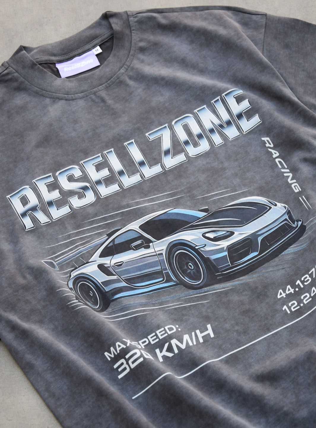 Racing Division T-Shirt Washed Grey | ResellZone