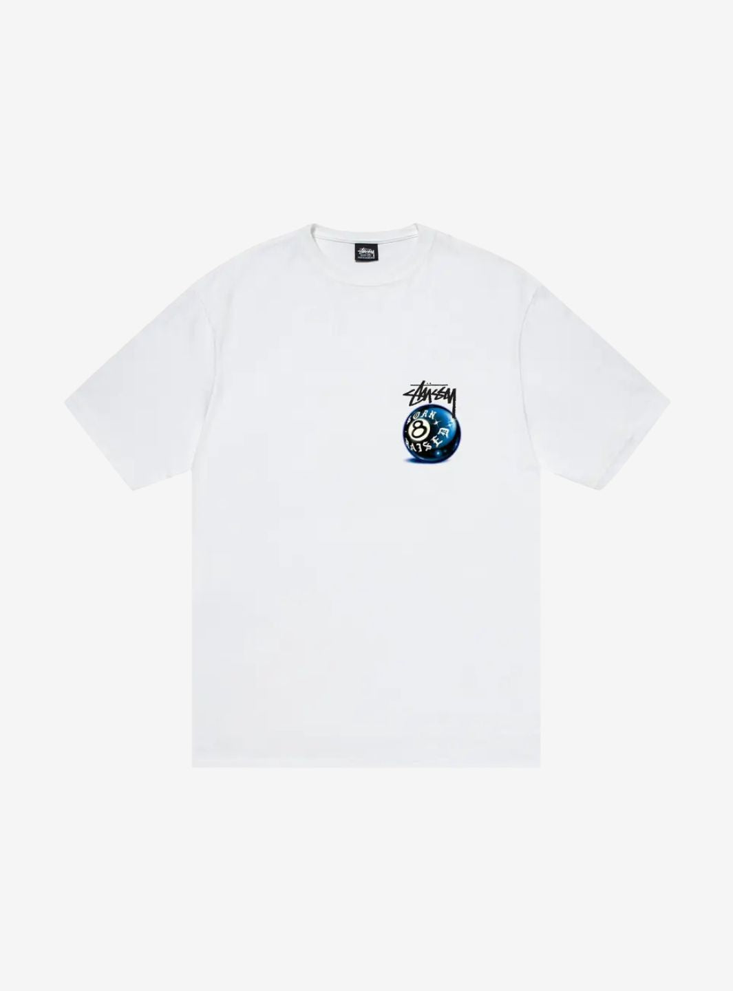 Stussy Born X Raised 8 Ball T-Shirt White | ResellZone