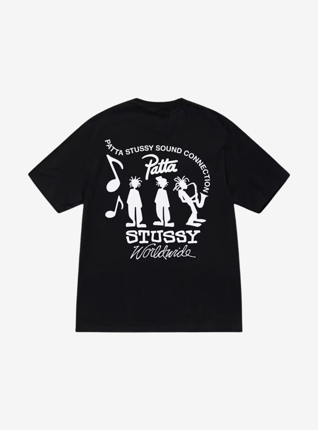 Stussy x Patta Sound Connection T-Shirt Black | ResellZone