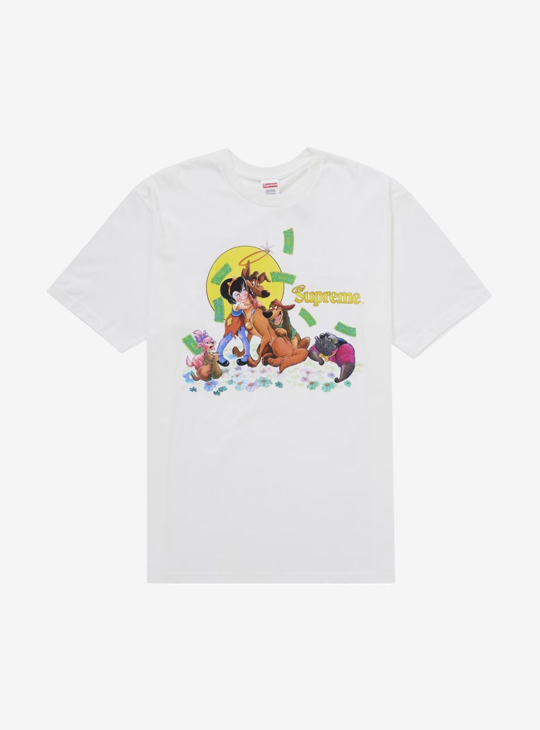 Supreme All Dogs Go To Heaven T-Shirt White | ResellZone