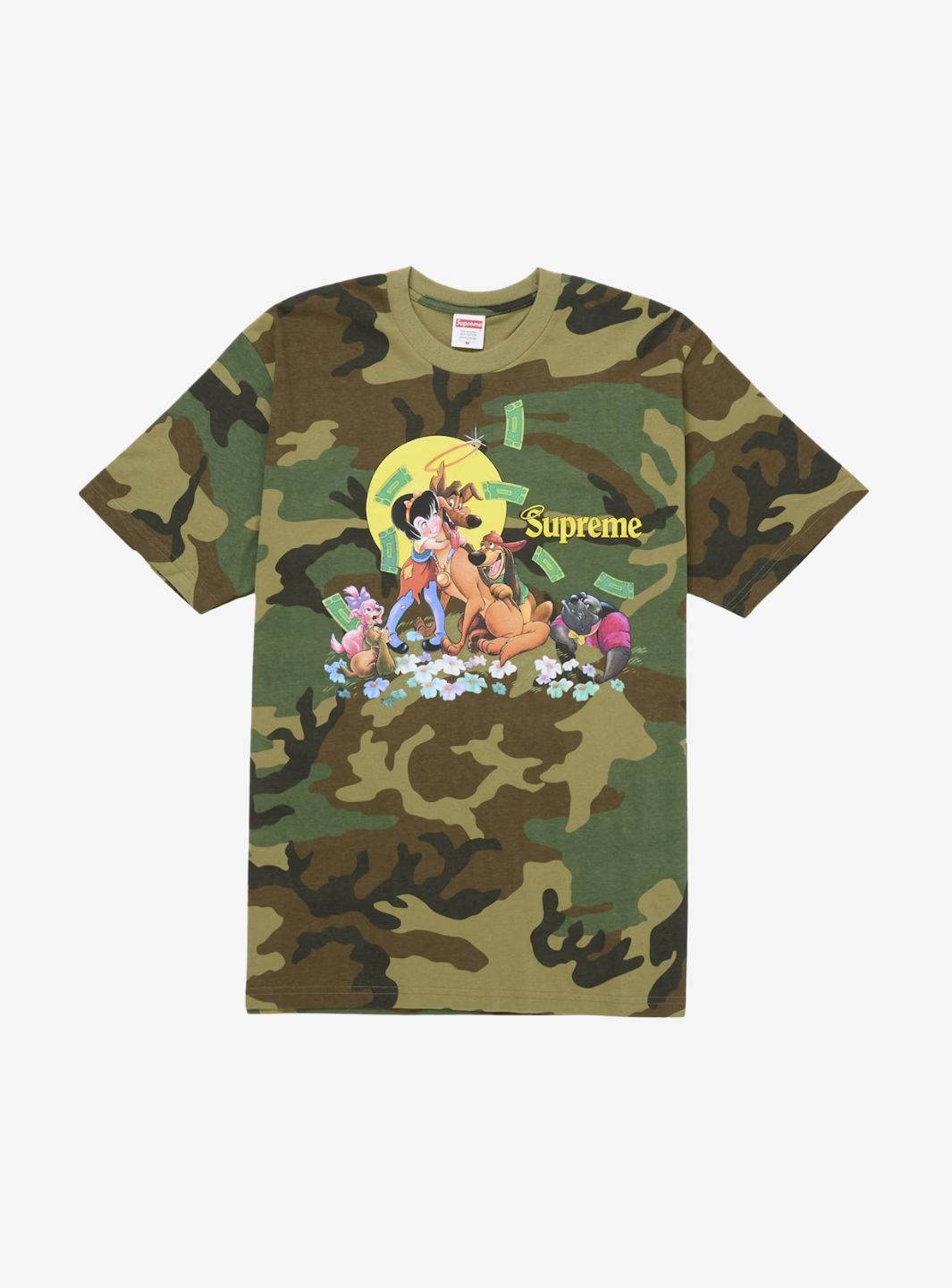 Supreme All Dogs Go To Heaven T-Shirt Woodland Camo | ResellZone