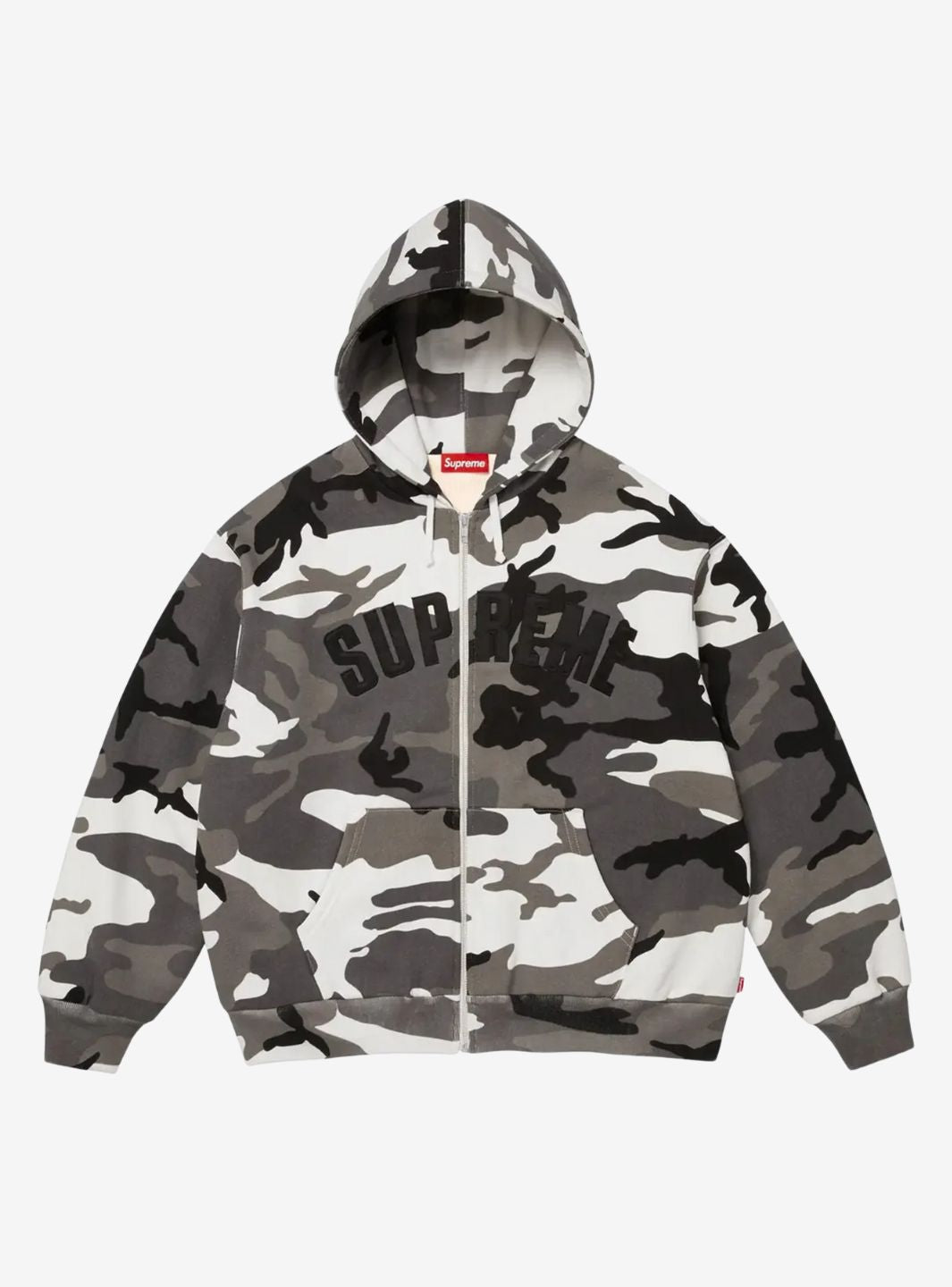 Supreme Arc Thermal Lined Zip Up Hooded Sweatshirt Snow Camo | ResellZone