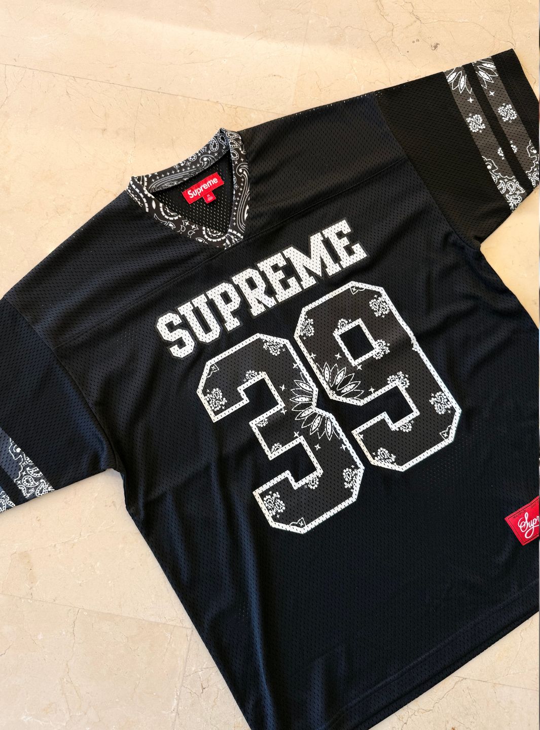Supreme Bandana Football Jersey Black | ResellZone
